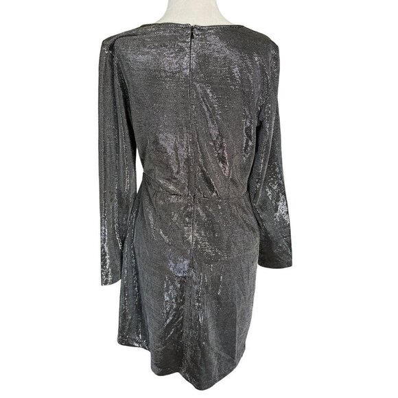 BB Dakota What's Your Shine Mini Dress in Gunmetal Medium Womens Cocktail - Picture 6 of 14